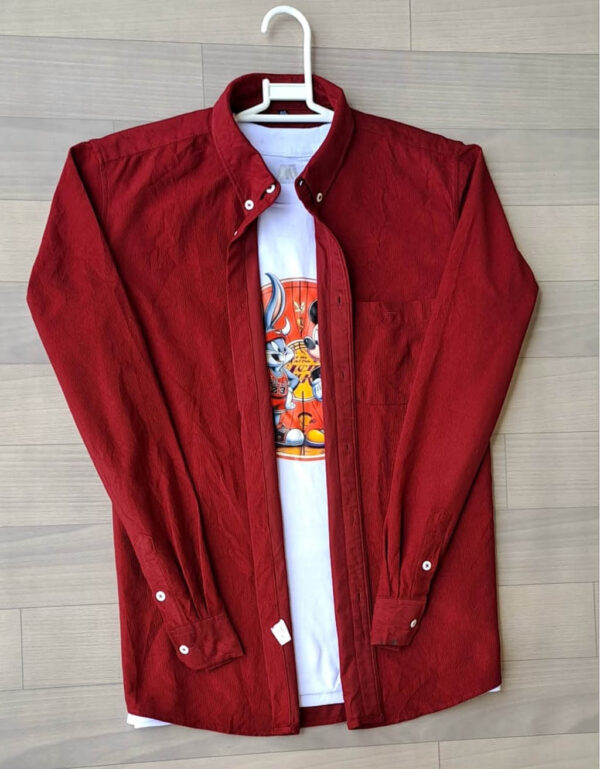 Maroon Corduroy Shirt