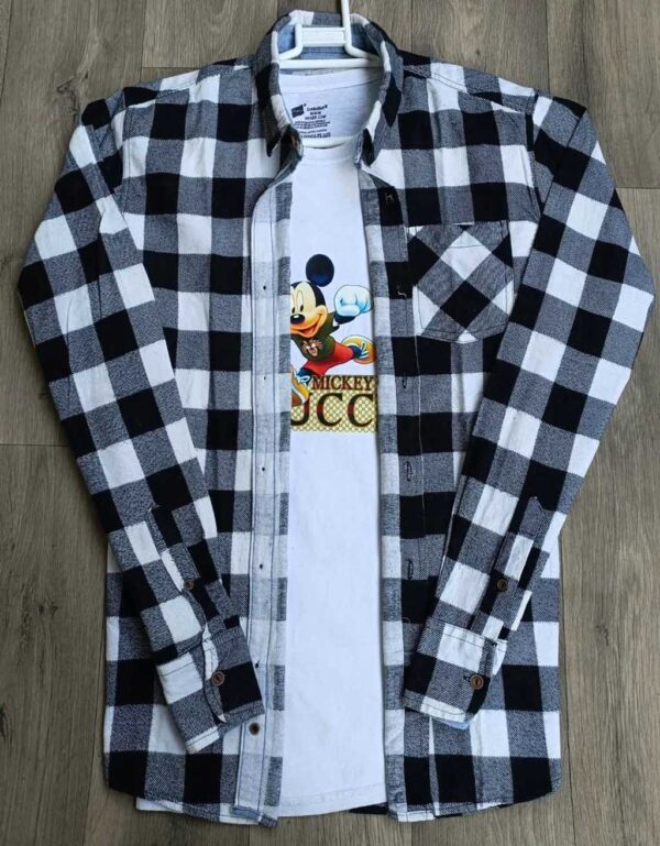 Grey Flannel Fabric Shirt