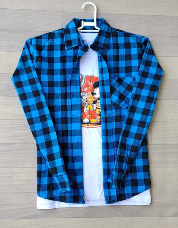 Blue Flannel Fabric Shirt